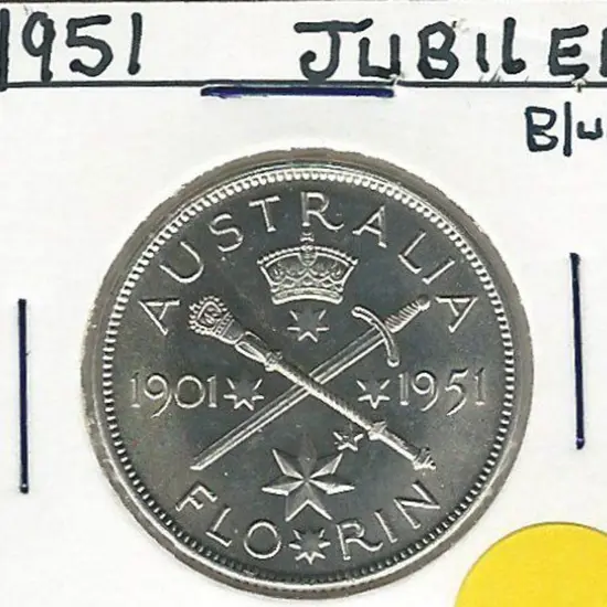 1951 Jubilee Florin. Choice Unc