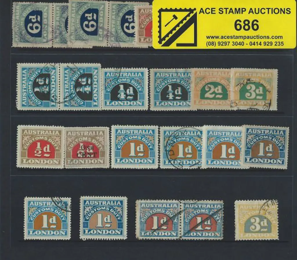 Customs Duty Range on Hagner with pair of ¼d ... Image 1++