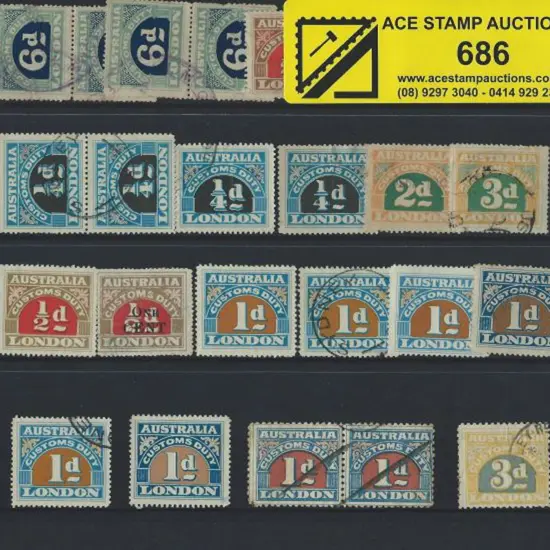 Customs Duty Range on Hagner with pair of ¼d ...