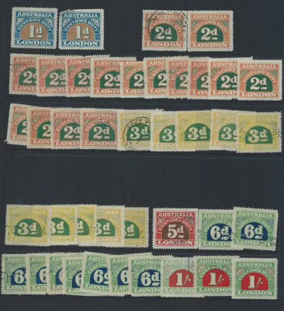 Revenues Customs Duty 1d (2), 2d (16), 3d (10), 5d ... Image 1++