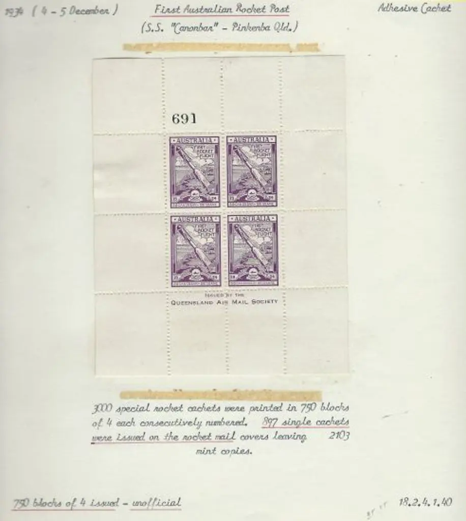 Rocket Mail 1934-1937 range of vignettes in ... Image 1++