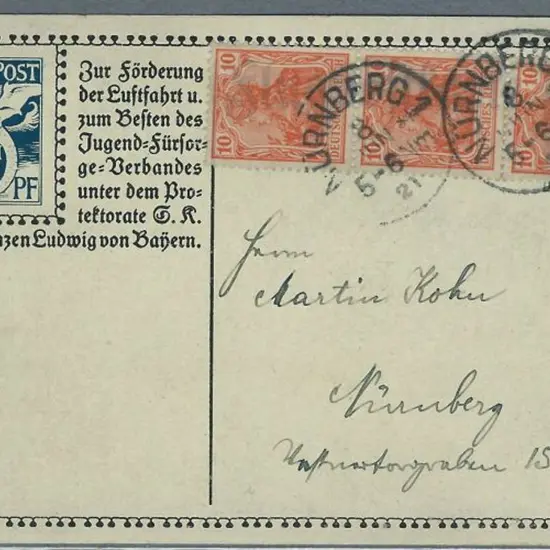 1912 (14th Oct) & 1921 (5th June) Bavarian Air ...