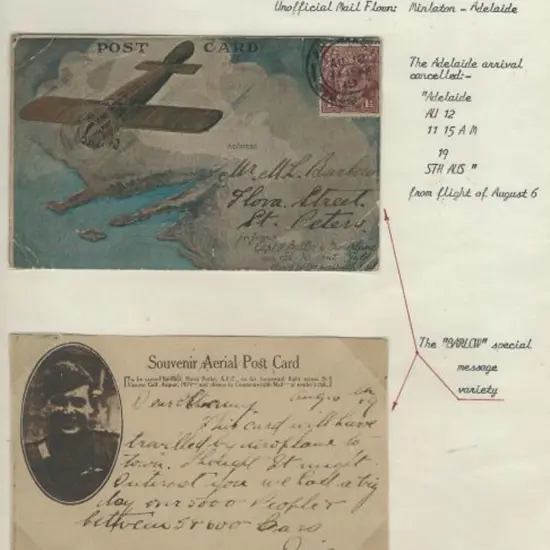 1919 (10th Aug) Minlaton to Adelaide Harry Butler ...