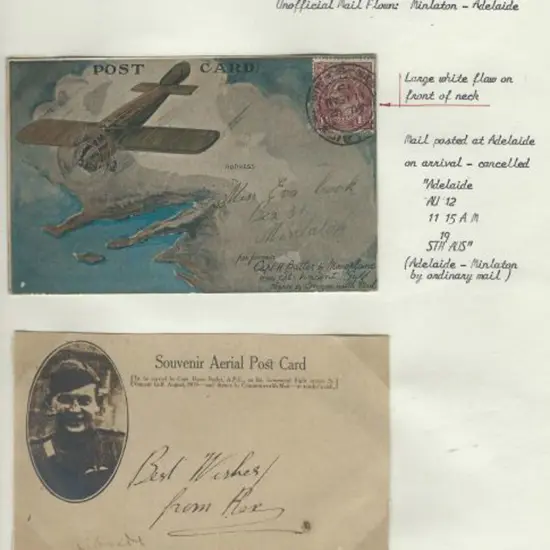 1919 (10th Aug) Minlaton to Adelaide Harry Butler ...
