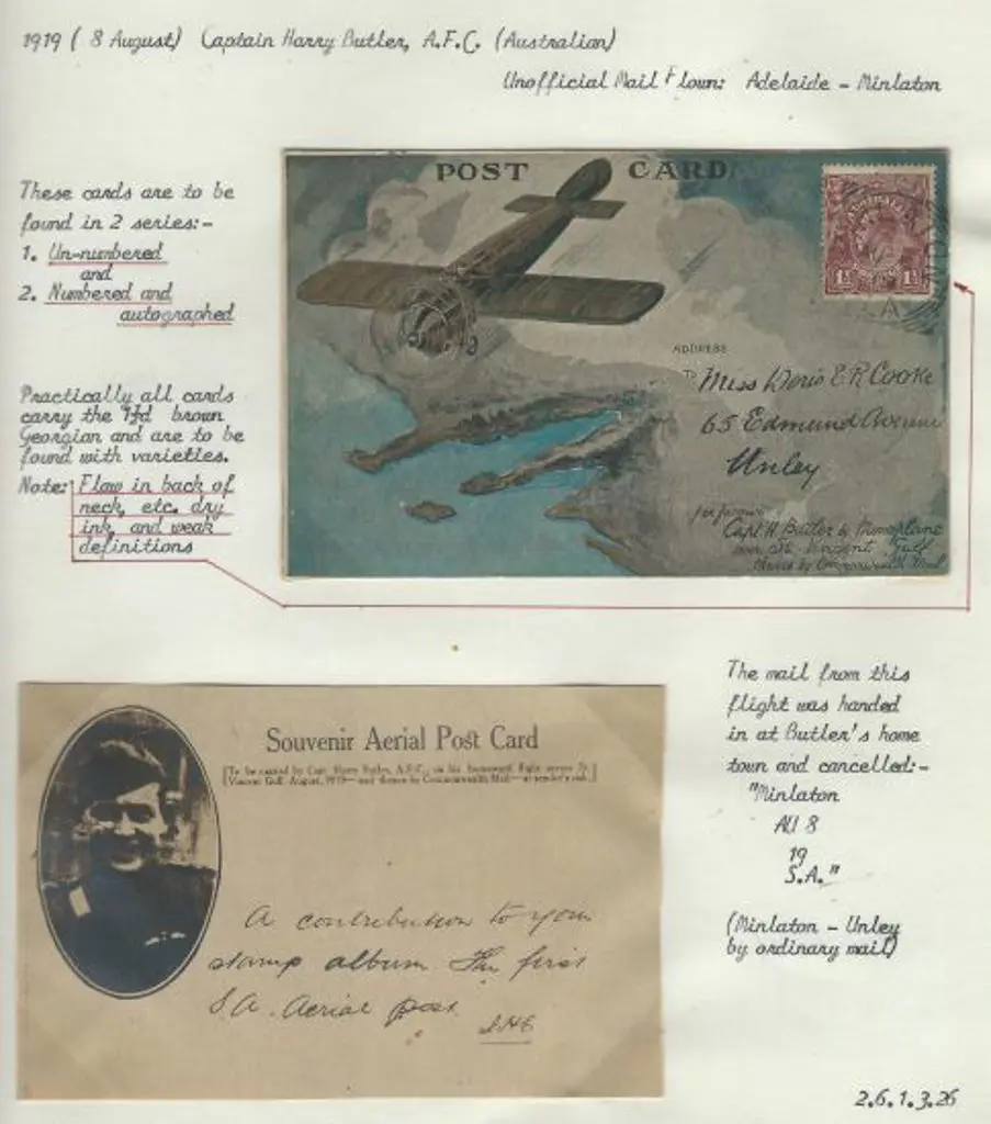1919 (6th Aug) Adelaide to Minlaton Harry Butler ... Image 1++