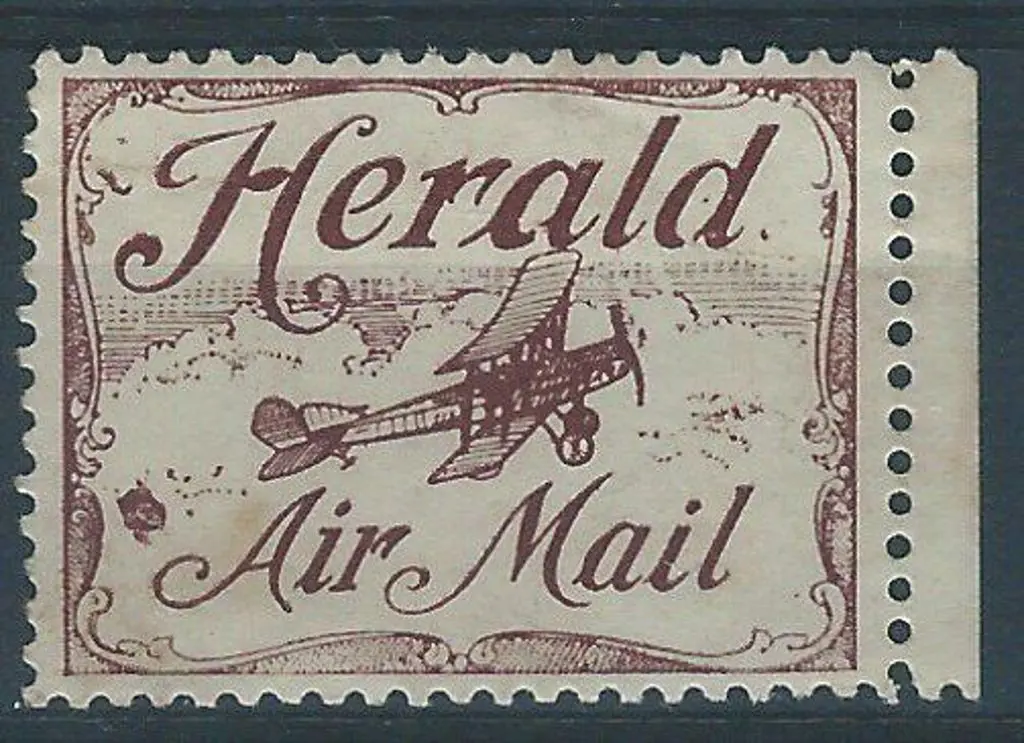1920 "Herald and Weekly Times" vignette in brown. ... Image 1++