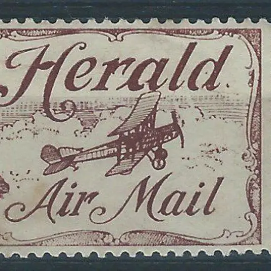 1920 "Herald and Weekly Times" vignette in brown. ...