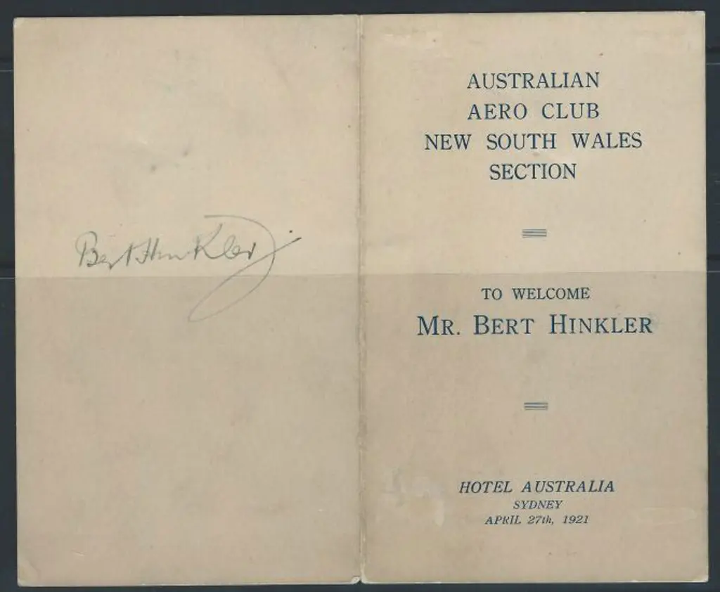 1921 (27th April) Australian Aero Club New South ... Image 1++