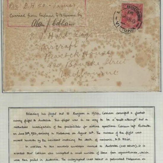 1926 (30th June) England to Australia from London ...