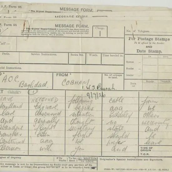 1926 (30th June) England to Australia Cobham ...