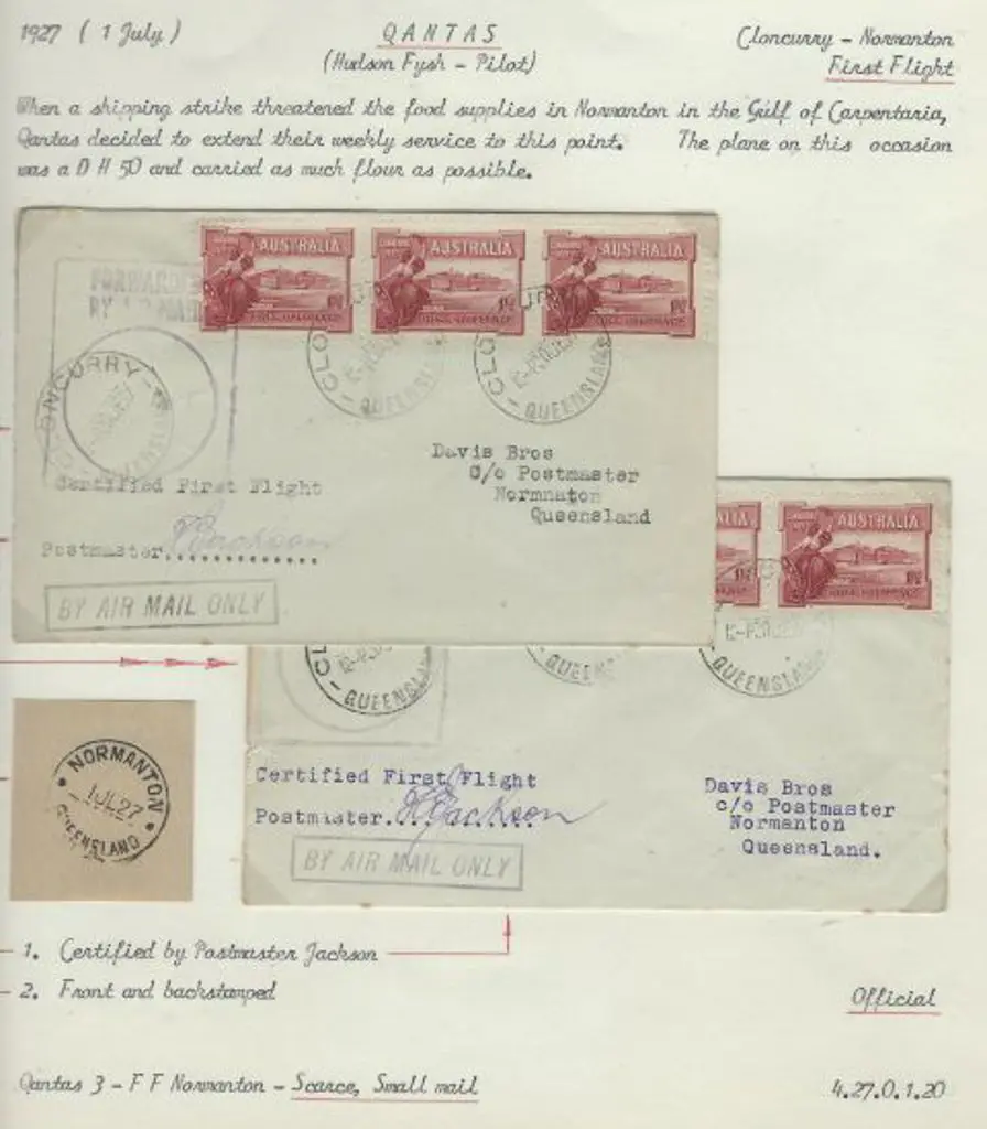 1927 (1st July) Cloncurry to Normanton, Queensland ... Image 1++