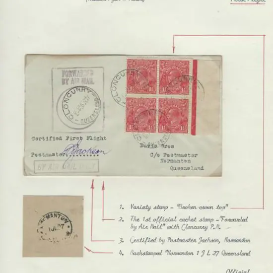 1927 (1st July) Cloncurry to Normanton, Queensland ...
