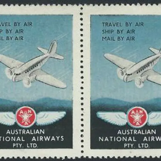 1930's Australian National Airways Pty Ltd "Travel ...