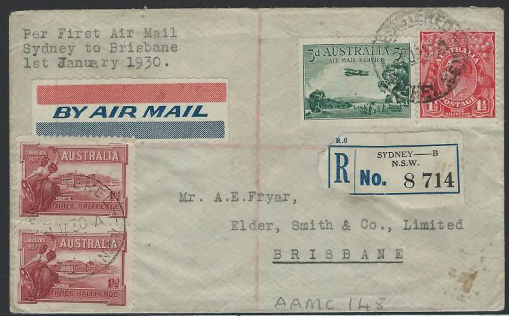 1930 (1st Jan) Sydney to Brisbane by ANA ... Image 1++