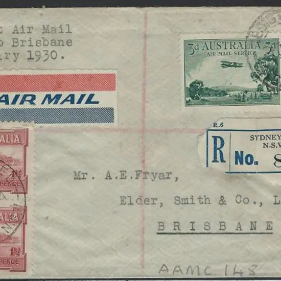 1930 (1st Jan) Sydney to Brisbane by ANA ...