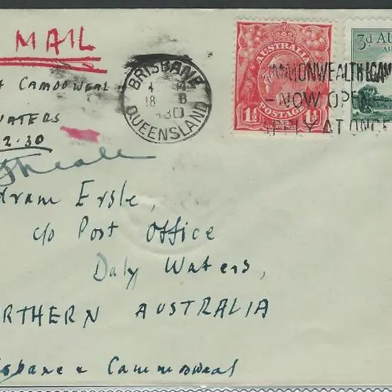 1930 (20th Feb) Camooweal to Daly Waters ...