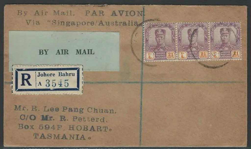1932 (7th Jan) Singapore to Australia intermediate ... Image 1++