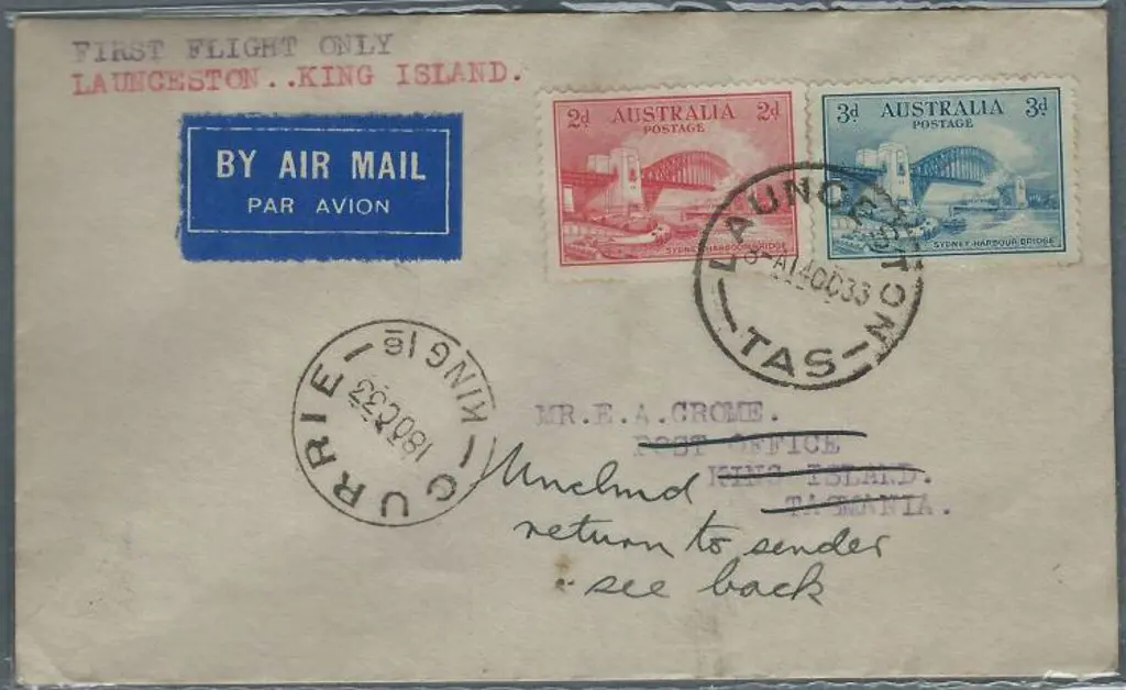 1932 (7th June) Launceston to Whitemark first ... Image 1++