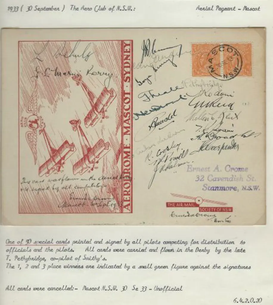 1933 (30th Sept) Mascot Aerial Pageant large Air ... Image 1++