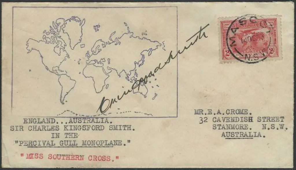 1933 (4th Oct) England to Australia Kingsford ... Image 1++