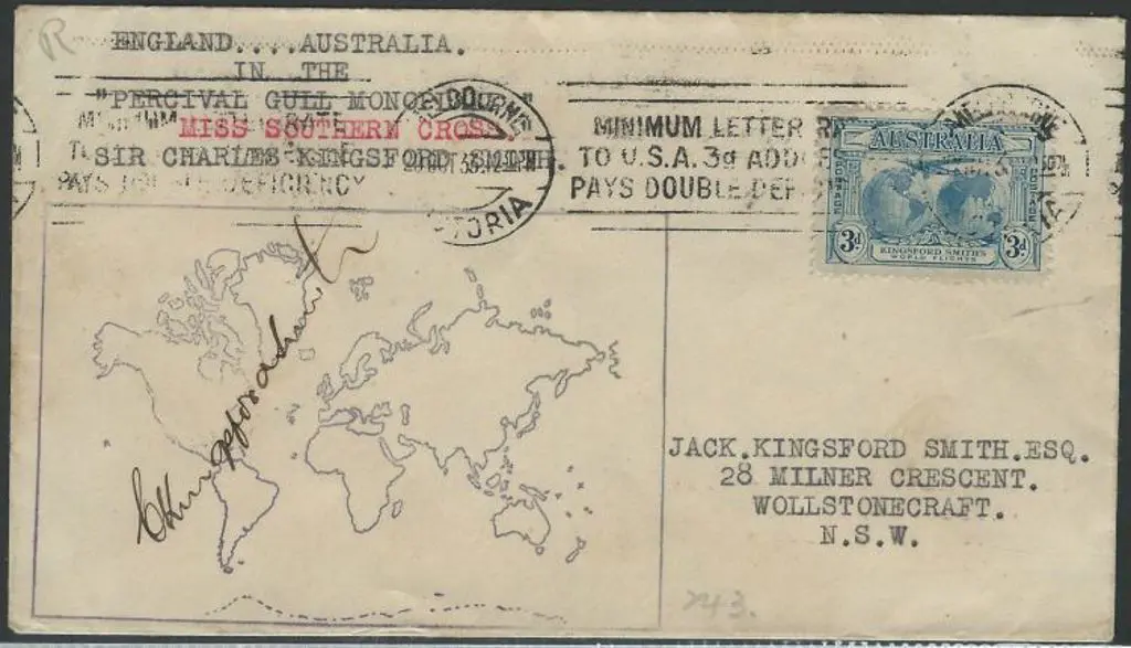 1933 (4th Oct) England to Australia Kingsford ... Image 1++
