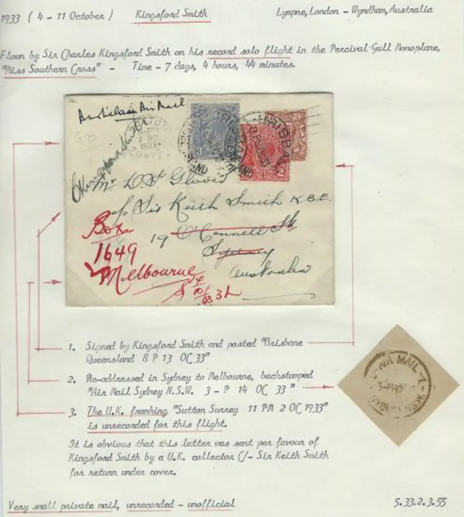 1933 (4th Oct) England to Australia Kingsford ... Image 1++