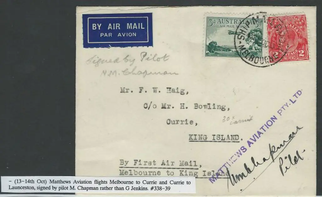 1933 (13th-14th Oct) Melbourne to King Island & ... Image 1++