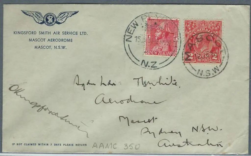 1934 (13th Jan) Australia to NZ on the third ... Image 1++