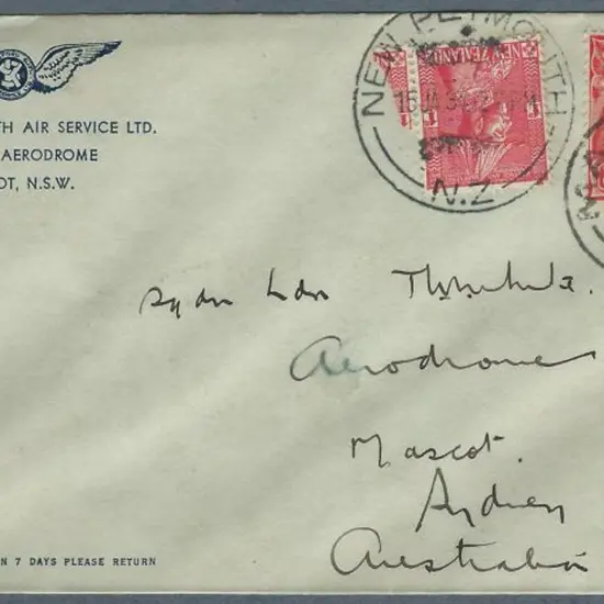 1934 (13th Jan) Australia to NZ on the third ...