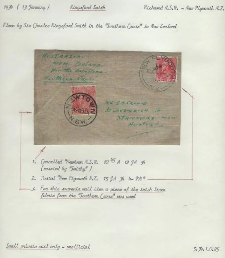 1934 (13th Jan) Australia to NZ on the third ... Image 1++