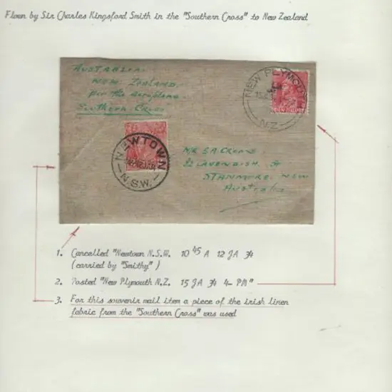 1934 (13th Jan) Australia to NZ on the third ...