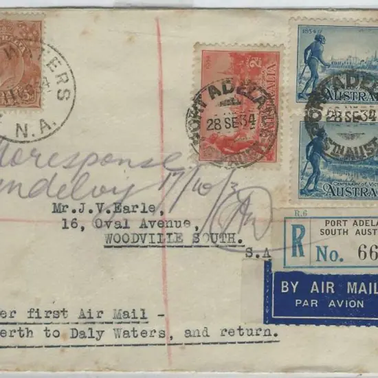 1934 (3rd Oct) MMA Perth-Daly Waters registered ...