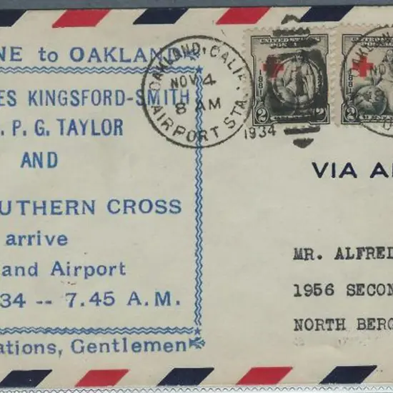 1934 (4th Nov) Commem cover with "Brisbane to ...
