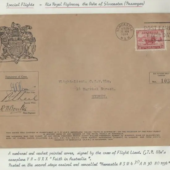 1934 (28th Nov) "Faith in Australia" special ...