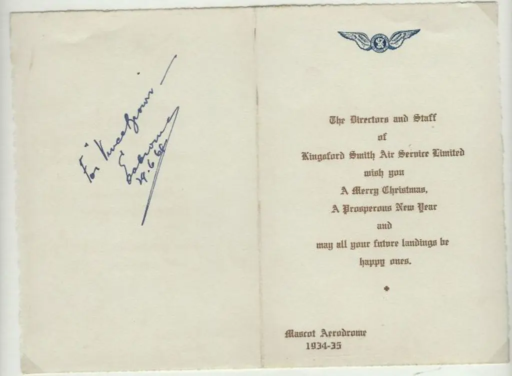 1934 "The Directors and Staff of Kingsford Smith ... Image 1++