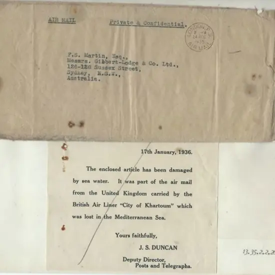 1935 (31st Dec) ditto & also with PMG letter. No ...