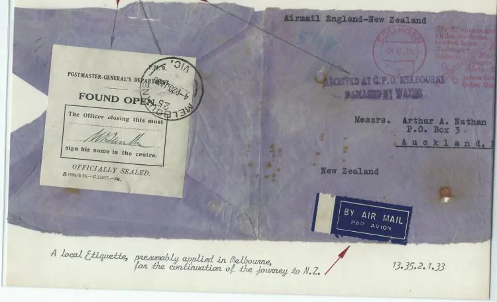 1935 (31st Dec) Imperial Airways England to ... Image 1++