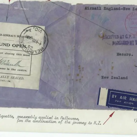 1935 (31st Dec) Imperial Airways England to ...