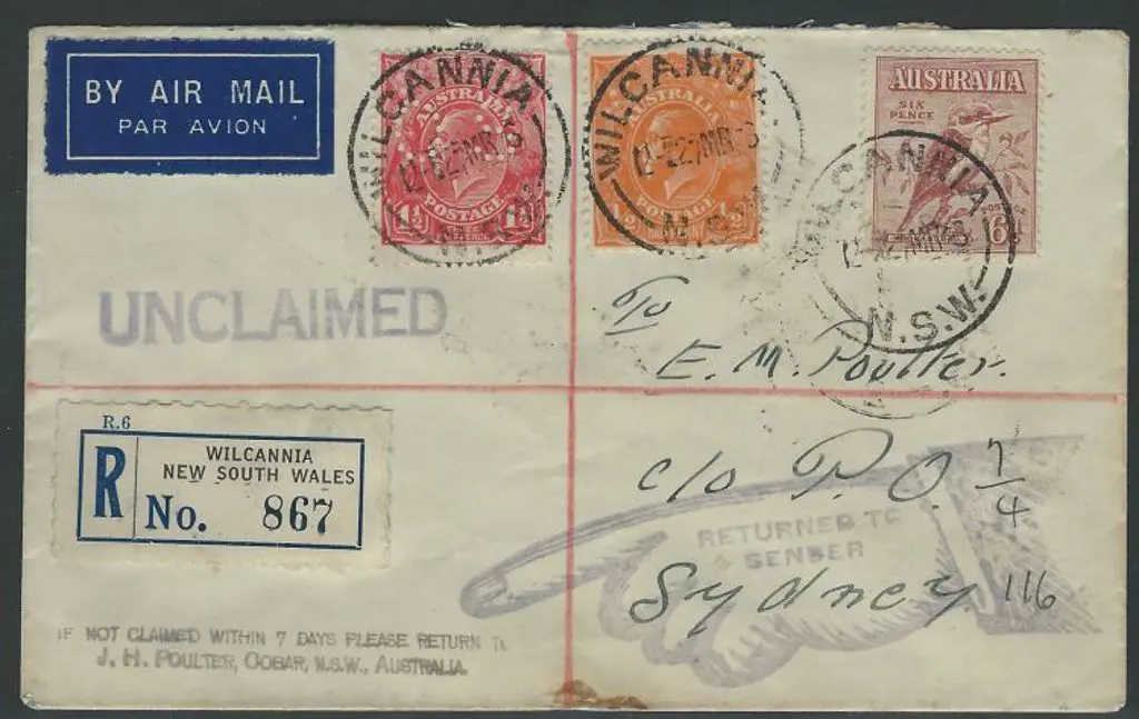 1936 (27th March) Wilcannia to Sydney intermediate ... Image 1++
