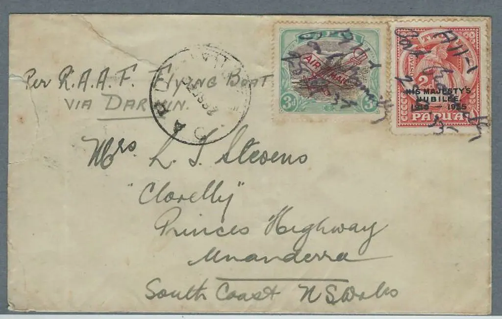 1936 (1st Sept) Papua to Australia by RAAF ... Image 1++