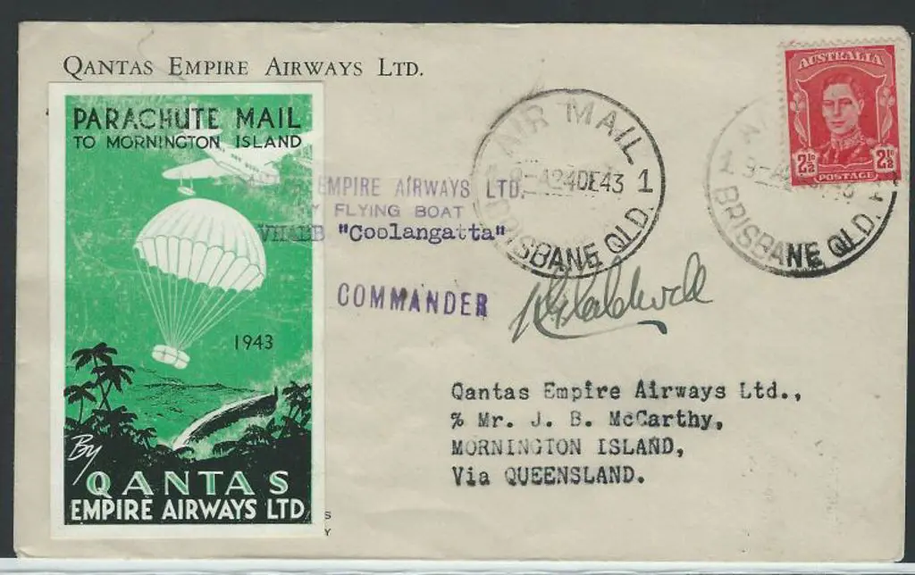 1943 (24th Dec) Sydney to Mornington Island Qantas ... Image 1++