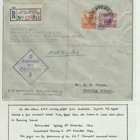 1944 (8th Nov) ditto, again with only 15 flown & ...