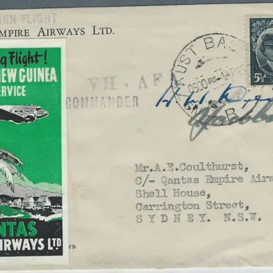 1945 (2nd April) New Guinea to Australia ...