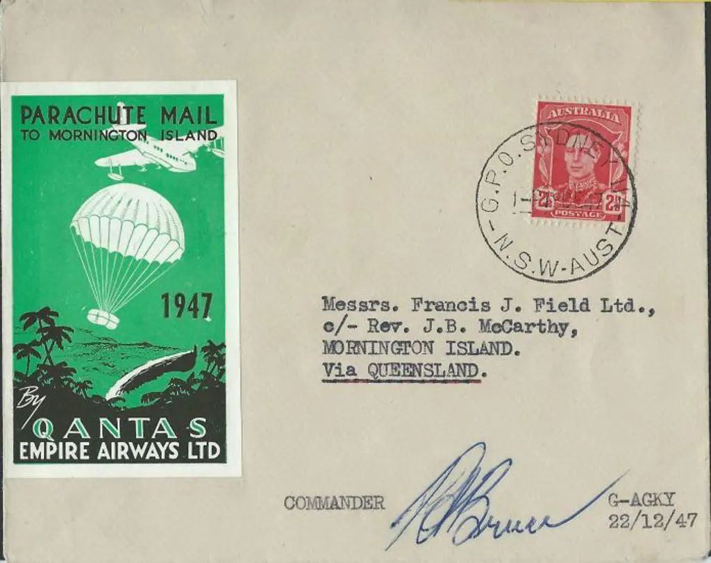 1947 (19th Dec) Sydney to Mornington Island Qantas ... Image 1++