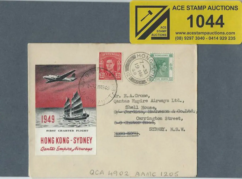 1949 (15th March) Hong Kong to Australia return ... Image 1++