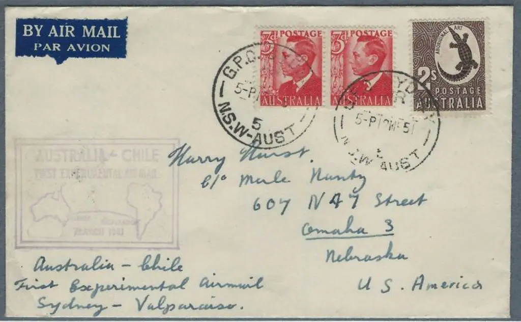 1951 (12th Mar) Australia to Chile First ... Image 1++