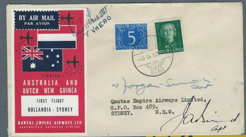 1953 (7th Sept) Hollandia Sydney to via Lae cover ... Image 1++