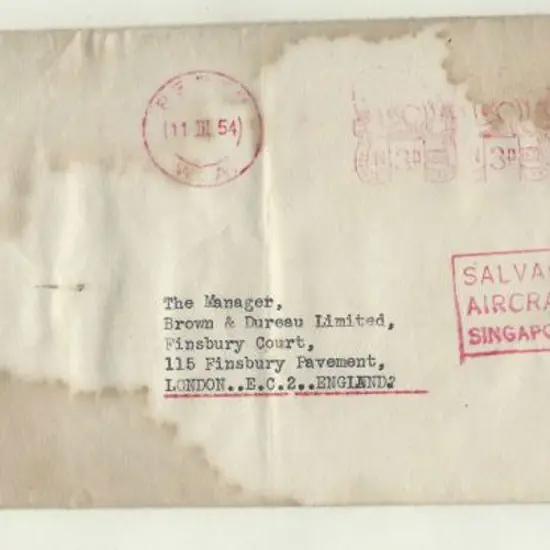 1954 (13th March) ditto but a Perth 24d prepaid ...