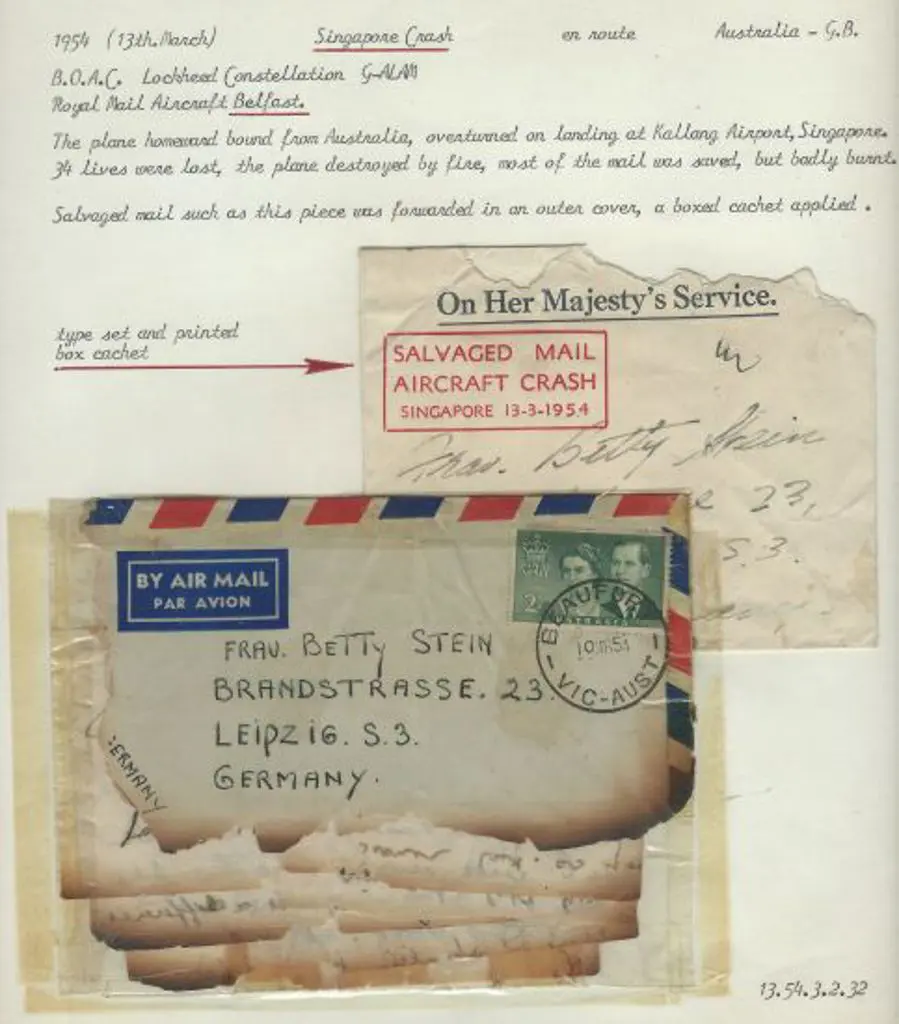 1954 (13th March) ditto but with original burnt ... Image 1++