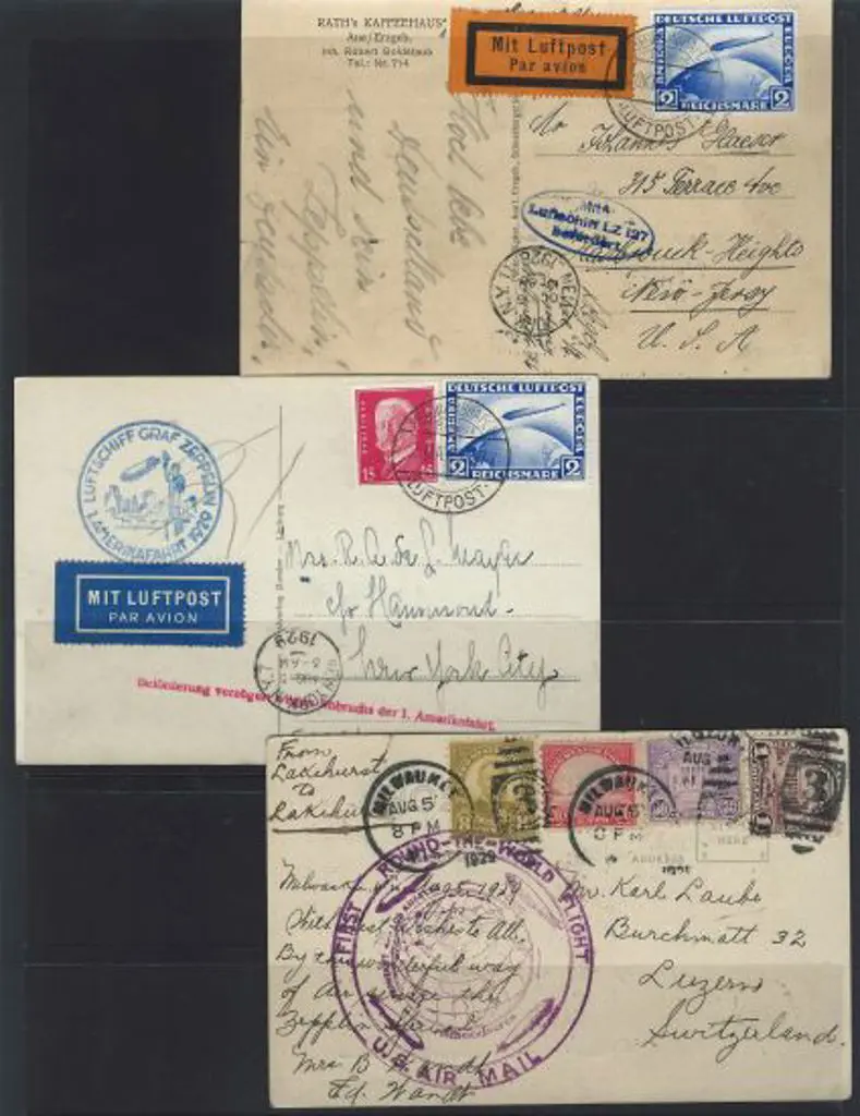 Zeppelin 1928 (16th Oct) LZ127 Germany to USA ... Image 1++